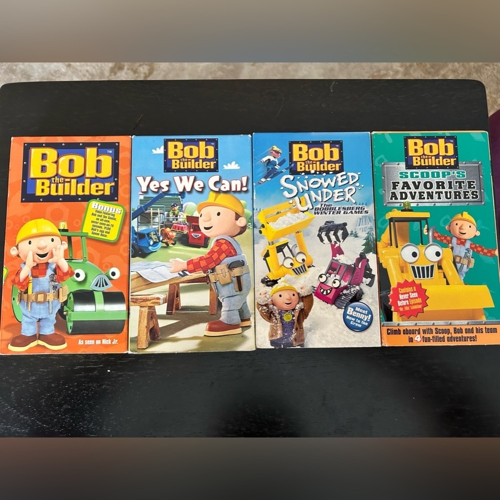 Lot of Bob The Builder VHS Tapes Rare Titles Yellow Tapes Children Show UNTESTED